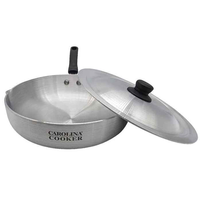 10" FRY PAN W/ POUR SPOUT & LID