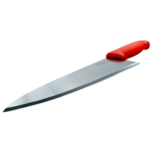 10" CHEF'S KNIFE W/ RED HNDL