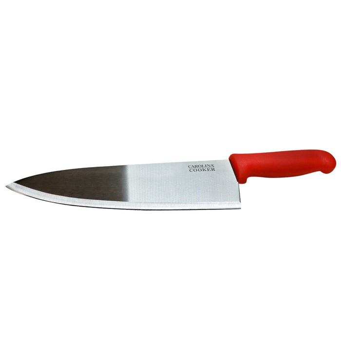 10" CHEF'S KNIFE W/ RED HNDL