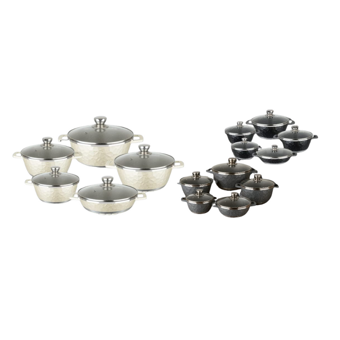10 Piece Aluminium Pot Set - Moonrock