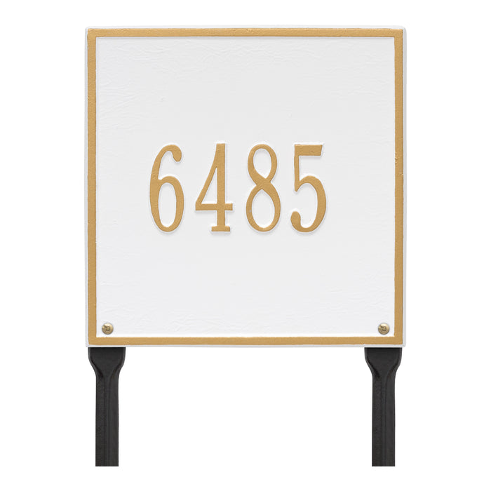 One Line Plaque / WG - White/Gold Letters