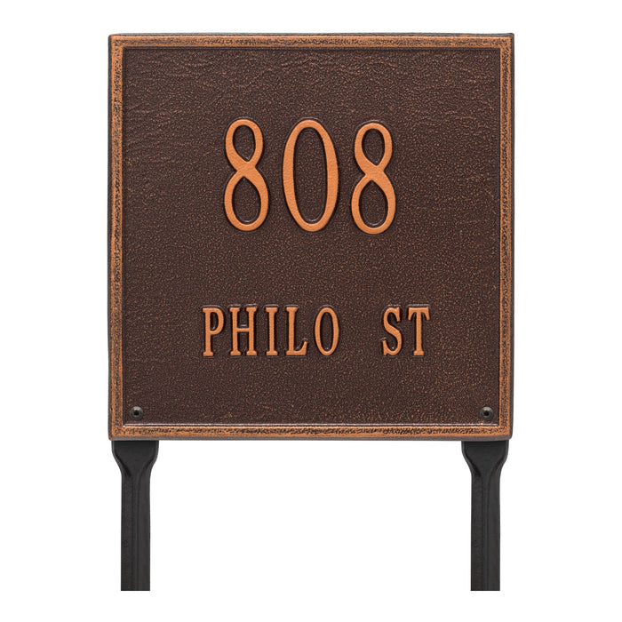Two Line Plaque / AC - Antique Copper