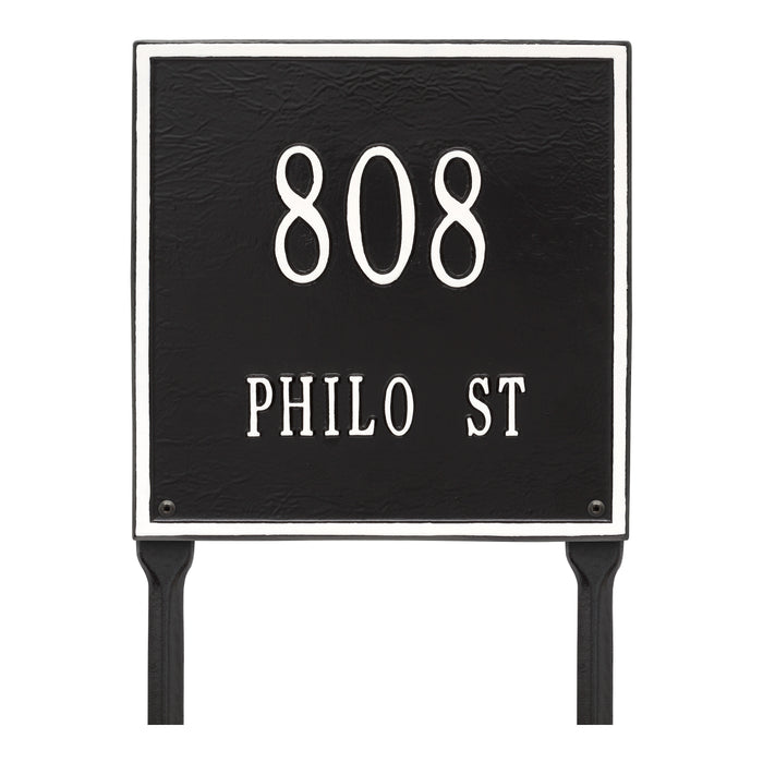 Two Line Plaque / BW - Black/White Letters