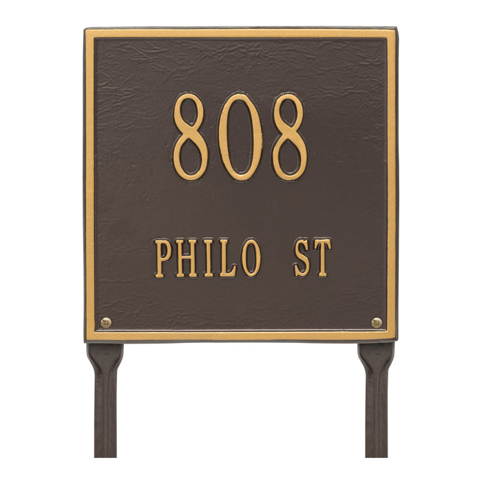 Two Line Plaque / OG - Bronze/Gold Letters
