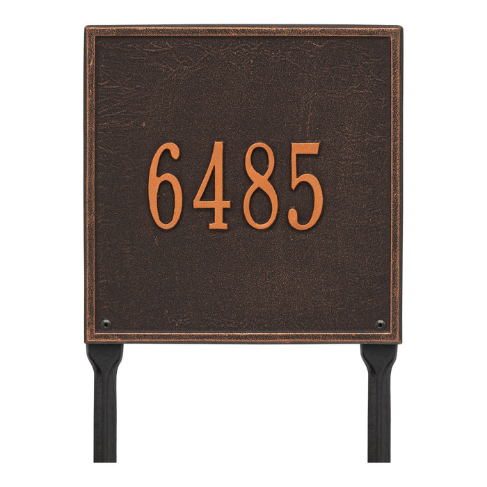 11" Square Lawn Address Plaque