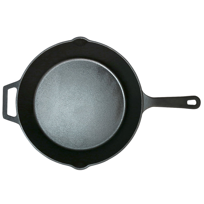 12" CAST IRON DEEP SKILLET W/