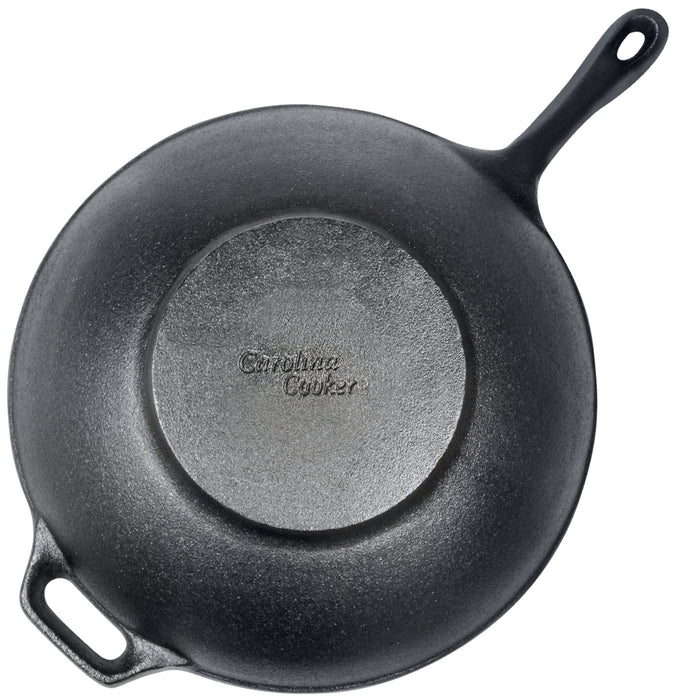 12" CAST IRON WOK W/ HNDL