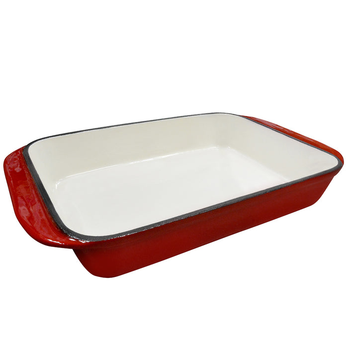 S RECT CAST IRON CASSEROLE