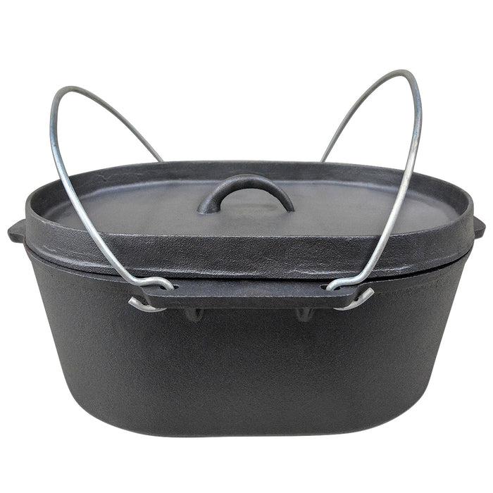 12QT OVALCAST IRON ROASTER W/