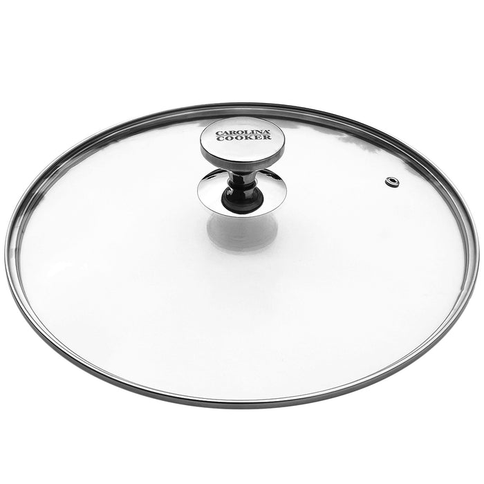 13" GLASS LID W/ SS KNOB