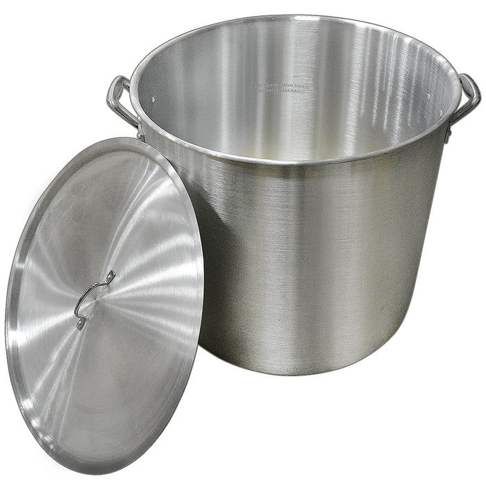 160QT STOCK POT W/ LID ALUM