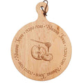 The Maple 16x12" Artisan Round Board, engraved with “Shana Tova” in English and Hebrew and featuring apple slices and a honey dipper, is a perfect centerpiece for celebrating Rosh Hashanah.
