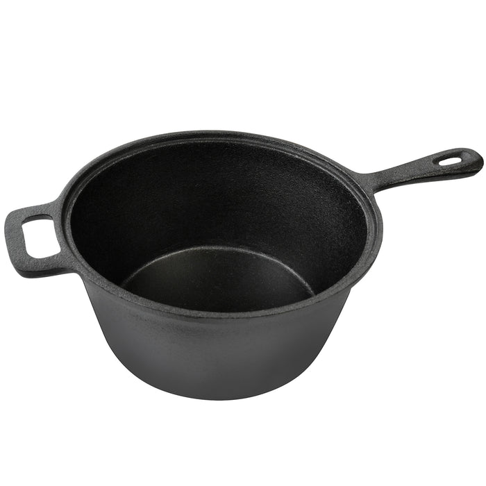2QT CAST IRON SAUCEPAN & LID