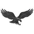 36" Black Wall Eagle