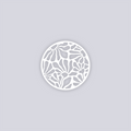 Abstract Floral Circle Clay Stencil