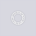 Abstract Floral Circle Rim Clay Stencil