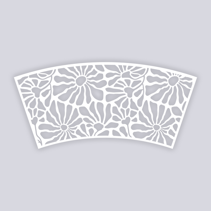 Abstract Floral Cups + Cones Clay Stencil