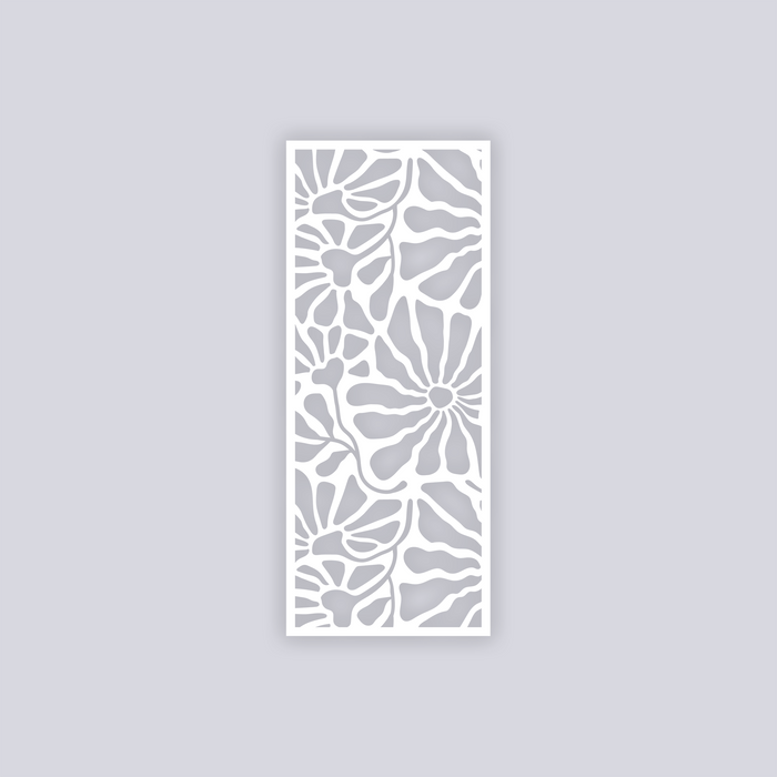 Abstract Floral Rectangle Clay Face Stencil