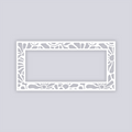 Abstract Floral Rectangle Rim Clay Stencil
