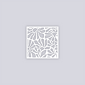 Abstract Floral Square Clay Stencil