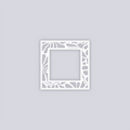 Abstract Floral Square Rim Clay Stencil