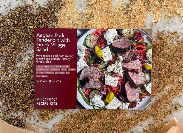 Aegean Pork Tenderloin with Greek Village Salad Recipe Kit