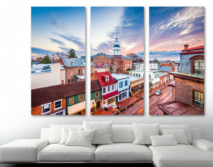 Annapolis, Maryland Blue Sky Wall Art Frame Canvas Printing Decor
