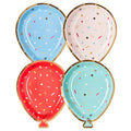 Make your celebration pop with Sophistiplate's Balloon Die Cut Salad Plates—set of 8 assorted plates in fun colors and confetti patterns, perfect festive tableware for any party!.