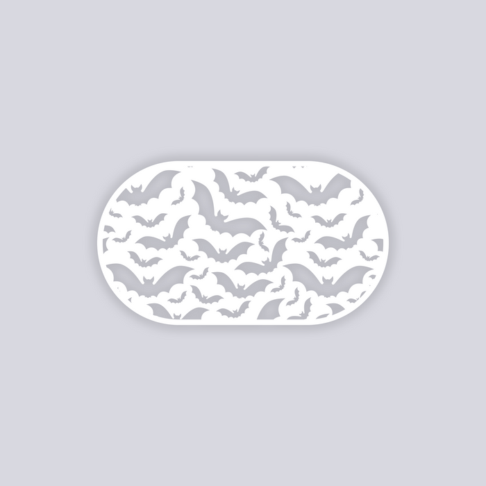 Bats Rounded Rectangle Face Clay Stencil