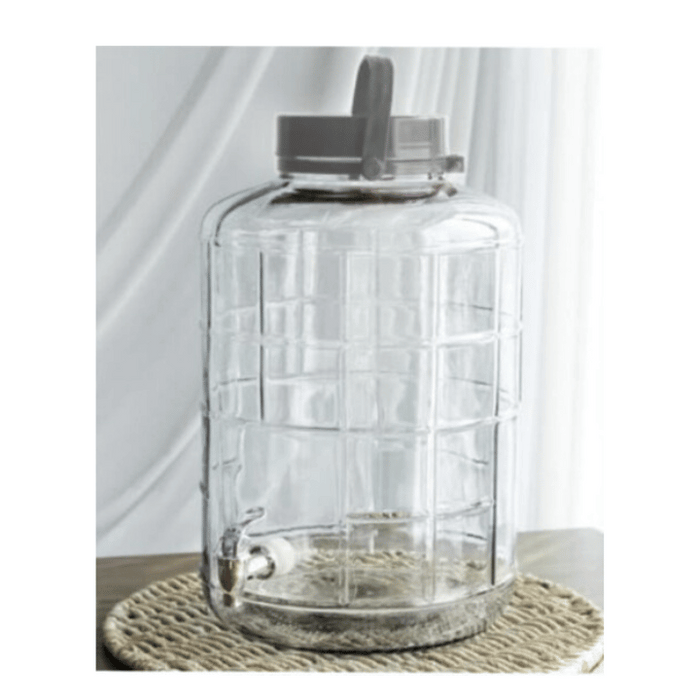 Beverage Dispenser - Glass with Tap Plastic Top