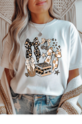 Books Bows Coffee Graphic Tee