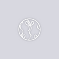 Bow Lines Circle Clay Stencil