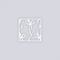 Bow Lines Square Clay Stencil