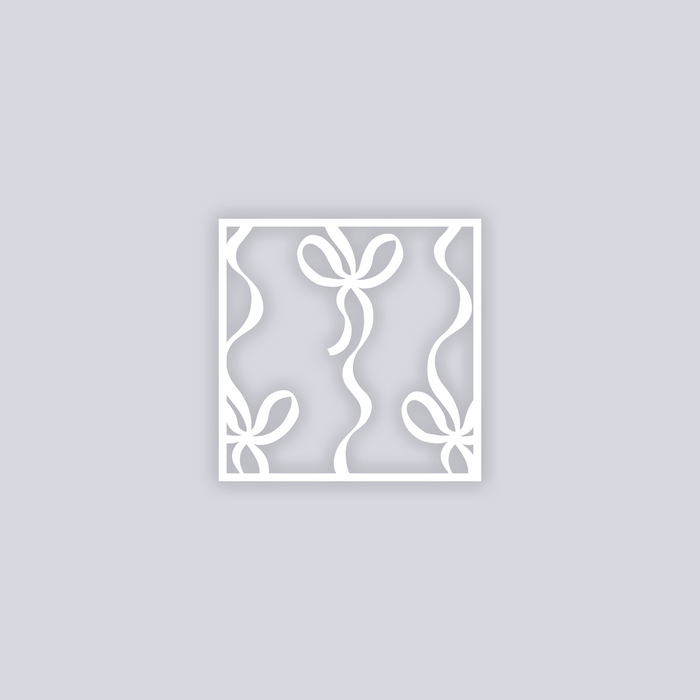 Bow Lines Square Clay Stencil