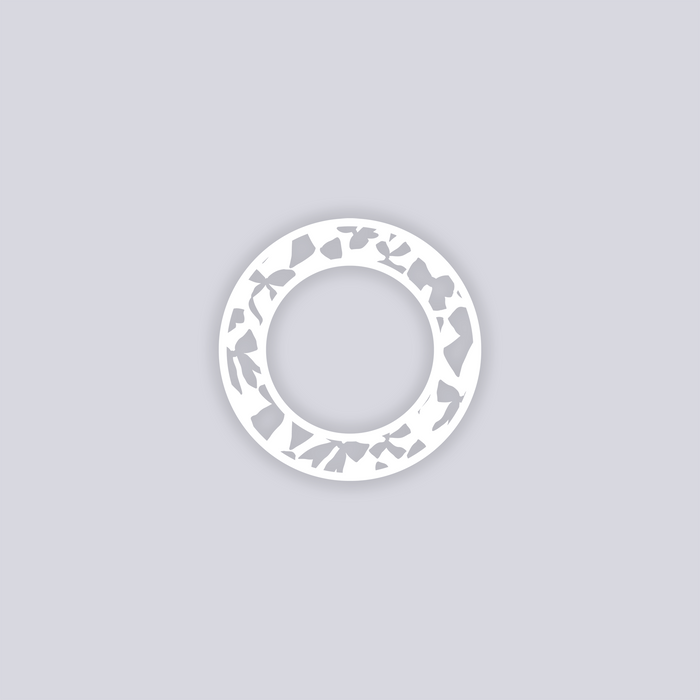 Bows Circle Rim Clay Stencil