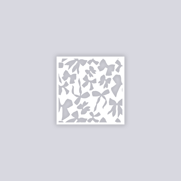 Bows Square Clay Stencil
