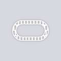Brick Grid Rounded Rectangle Rim Clay Stencil