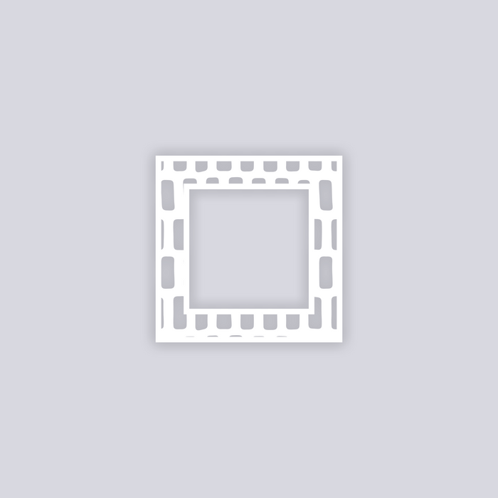 Brick Grid Square Rim Clay Stencil