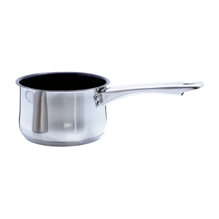 Buckingham Induction Deep Milk SaucePan with Xylem Non-Stick Coating and Double Lip, Stainless Steel, 14 cm Buckingham Cookware UK