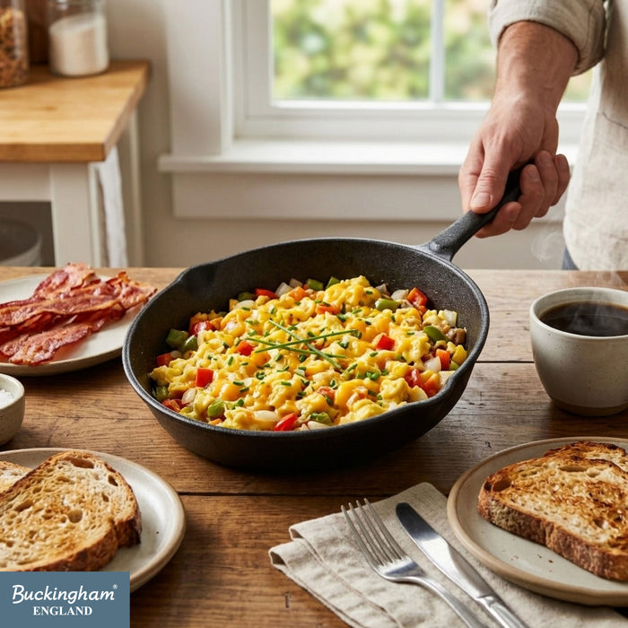 Buckingham Pre-Seasoned Cast Iron Frying Pan 25 cm.