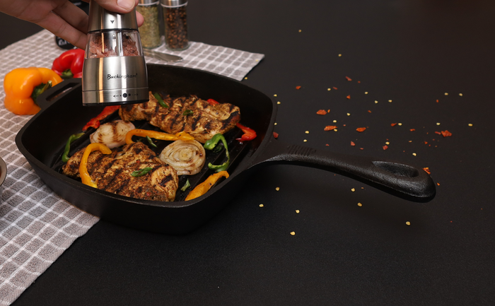 Buckingham Pre-Seasoned Cast Iron Grill Pan 26 cm
