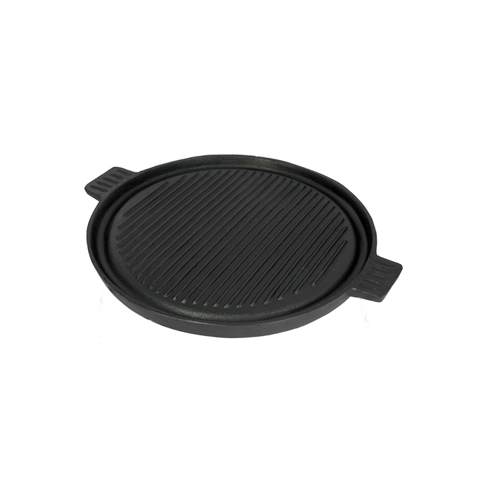 Buckingham Pre-Seasoned Cast Iron Reversible Griddle Round Grill Plate