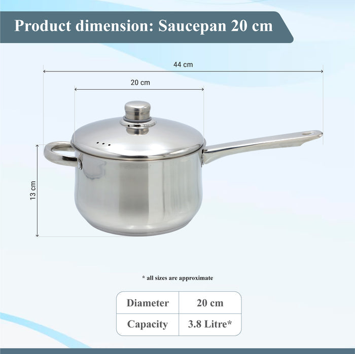 Stainless Steel Sauce Pan with Lid