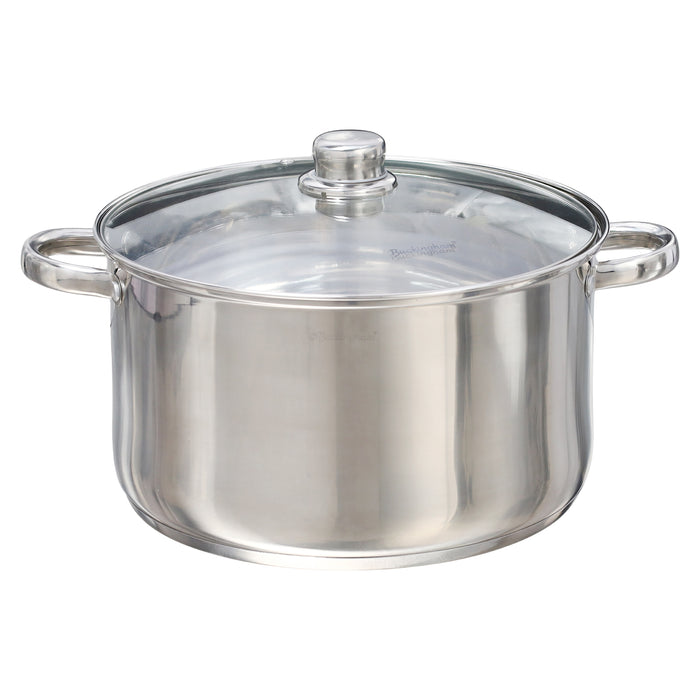 Buckingham Stainless Steel Casserole Pan with Tempered Glass Lid