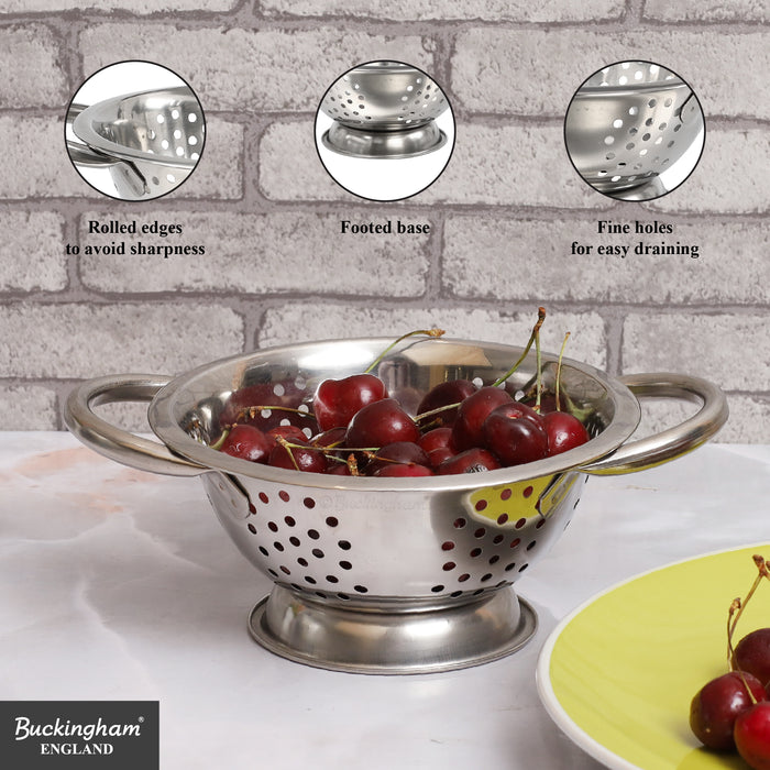 Buckingham Stainless Steel Fine Mesh Deep Colander