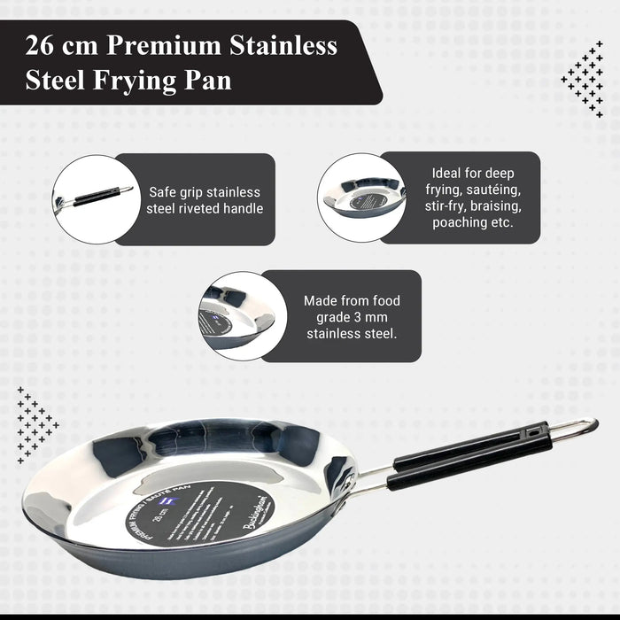 stainless steel frying pan