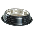 Buckingham Striped Dog Bowl Black (96oz)