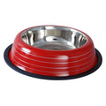 Buckingham Striped Dog Bowl Red (32oz)