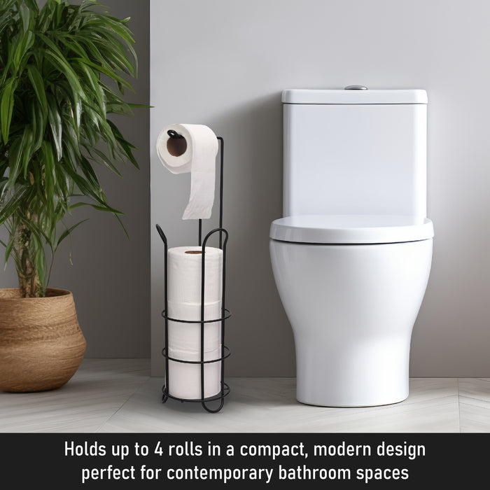 Buckingham Toilet Roll Holder Large Black
