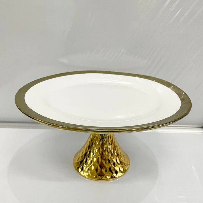 Cake Stand - Gold Rim